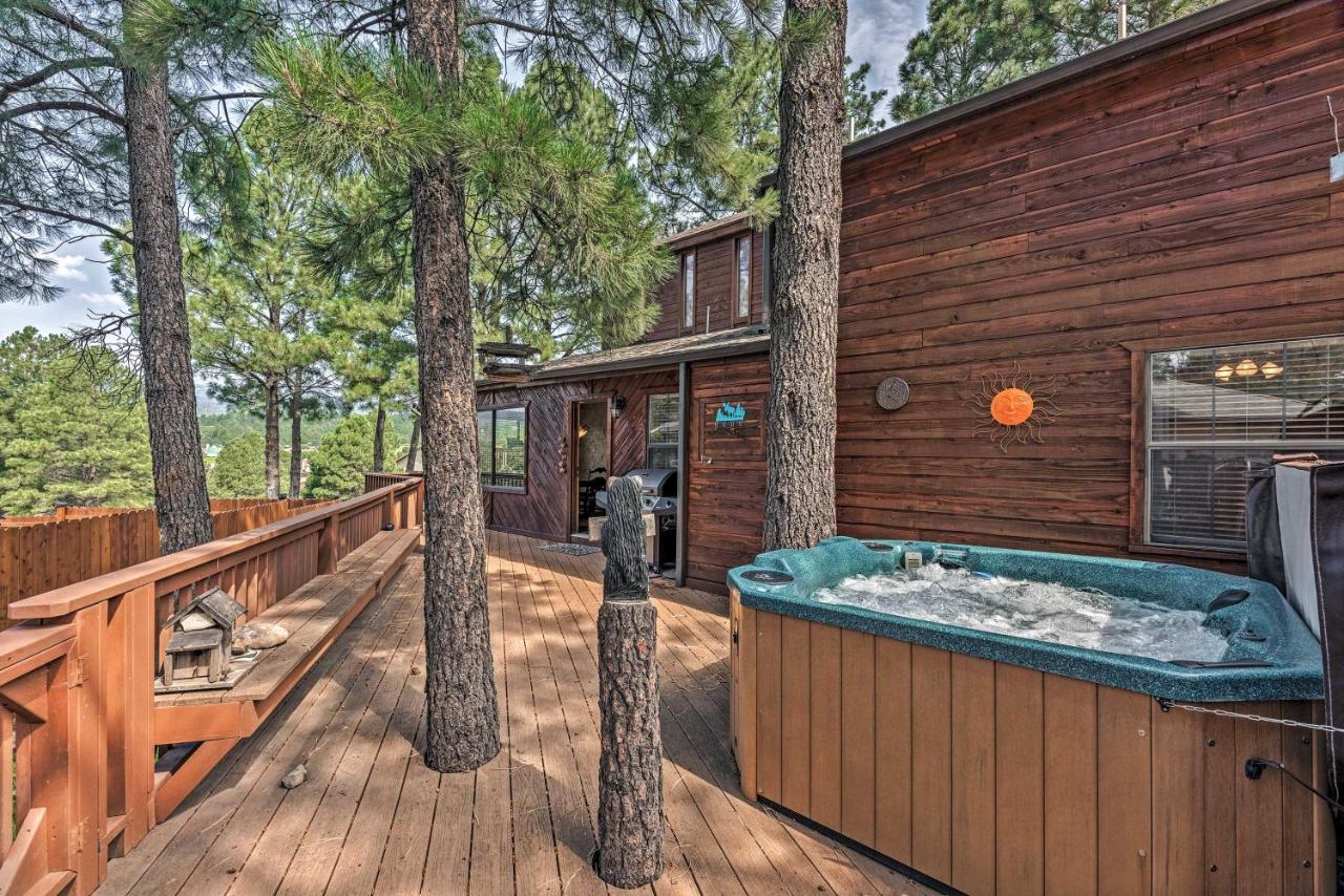 Cozy Ruidoso Cabin With Private Hot Tub And Large Deck Exterior photo
